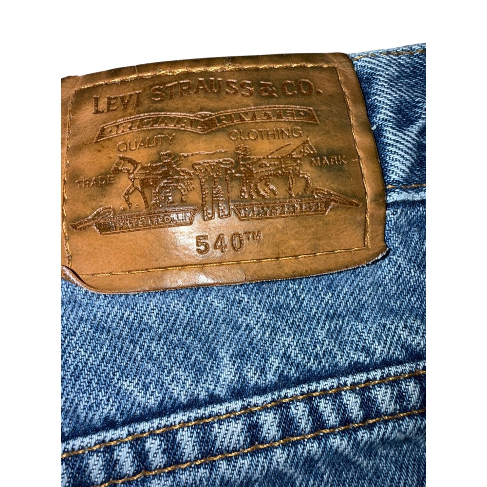 Levis 540 Relaxed Fit Mens Jeans 44x30 Medium Wash Blue Denim Vintage